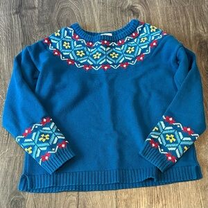 Hanna Andersson Size 10 Blue Sweatshirt 100% Cotton